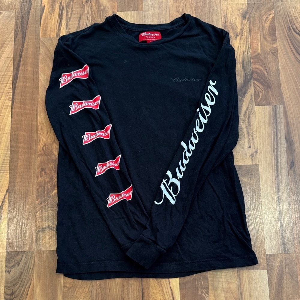 Budweiser Black Shirt with Red Accents